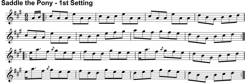 Double Jig: Saddle the Pony - 1st Setting