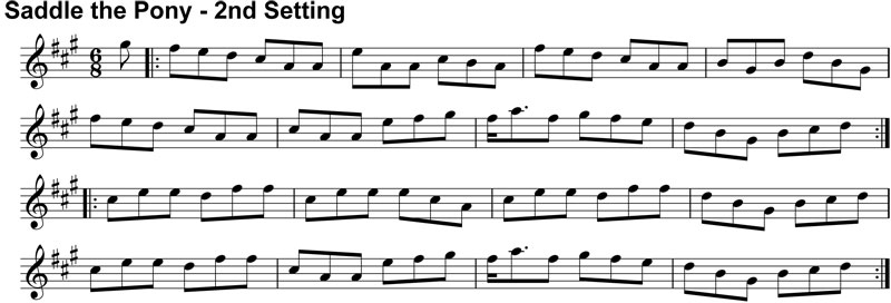 Double Jig: Saddle the Pony - 2nd Setting