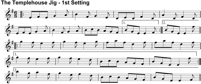 Double Jig: The Templehouse Jig 1st Setting