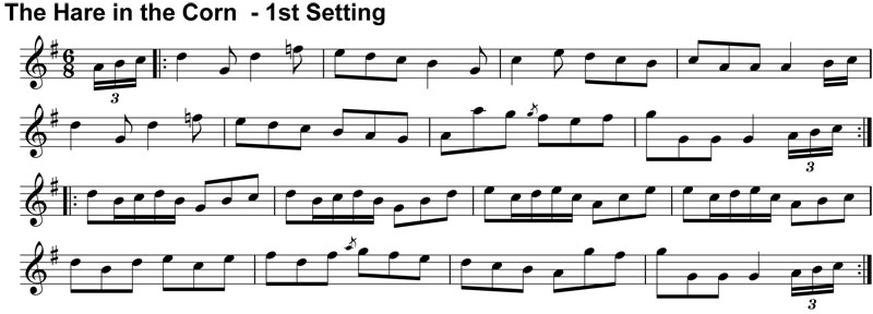 Double Jig: The Hare in the Corn; 1st Setting