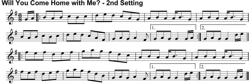 Double Jig: Will You Come Home with Me? - 2nd Setting