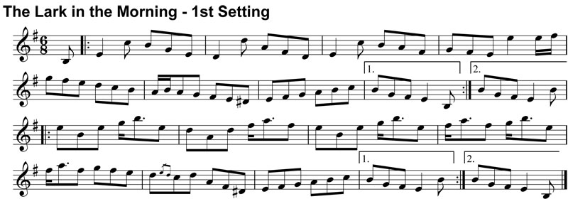 Double Jig: The Lark in the Morning - 1st Setting