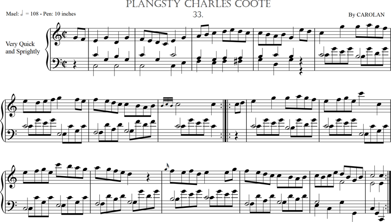 Plangsty Charles Coote by Carolan