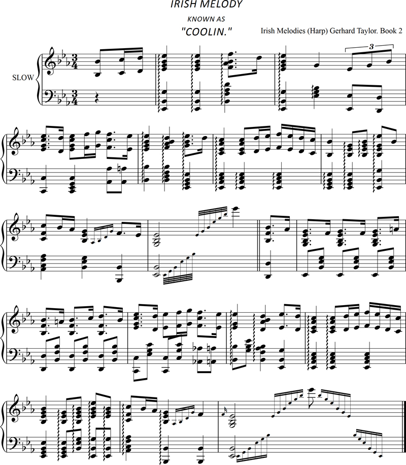 An Chúilfhionn: Arranged by Gerhard Taylor 1880