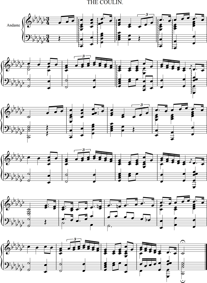 An Chúilfhionn arranged by M.A.C. 1902